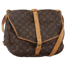 LOUIS VUITTON Borsa a Spalla Monogram Saumur 35 M42254 LV Auth hk3665