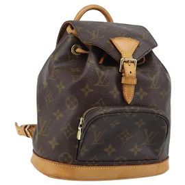 LOUIS VUITTON Monogram Montsouris PM Rucksack M51137 LV Auth AMZ312