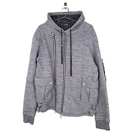 Biker-Hoodie-Jacke mit Doppelreißverschluss von Balmain by Olivier Rousteing 2010er Jahre