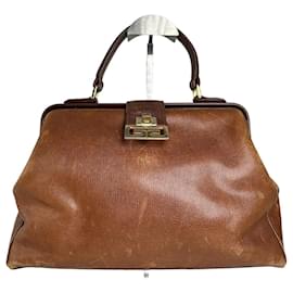 Borsa in pelle Givenchy GV3 vintage marrone