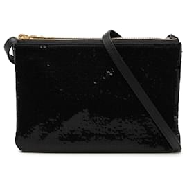 Celine Piccola Borsa a Tracolla Trio Nera con Paillettes - Céline