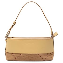 Burberry Beiger Kalbsleder- und Wildleder-Stitch-Schultertasche
