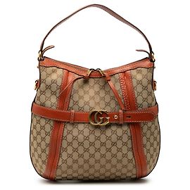 Gucci Beiger Mittel GG Canvas Laufende Umhängetasche
