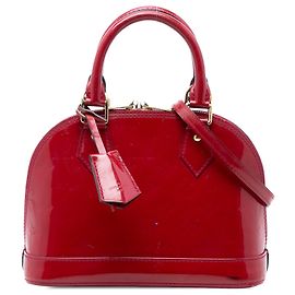 Louis Vuitton Alma BB aus rotem Monogramm-Vernis