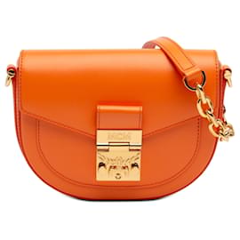 MCM Mini Patricia in pelle arancione convertibile in crossbody