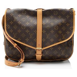 Bolso mensajero Saumur 35 en lona monograma vintage Louis Vuitton