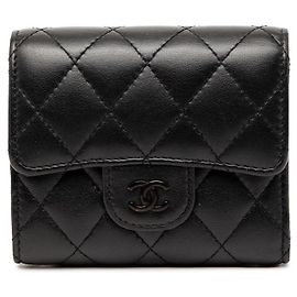 Chanel Matelassé Lammleder Dreifach Geldbörse