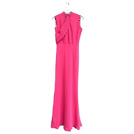 Vestido Halter con Cuello de Joyas Alexander McQueen