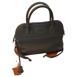 Borsa a mano Hermès Bolide 31 in pelle granulata taupe