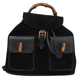 Gucci Vintage Bamboo Scamosciato e Pelle