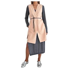 Loro Piana Cappotto senza maniche in cashmere rosa