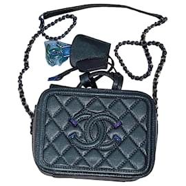Chanel Filiarem Vanity Case Pequeño de Cuero Multicolores