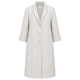 Abrigo Max Mara de algodón y lino beige