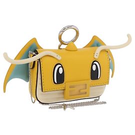 FENDI Nappa Dragonite FRGMT x POKMON Mini Mamma Baguette Bag Auth 158607SM