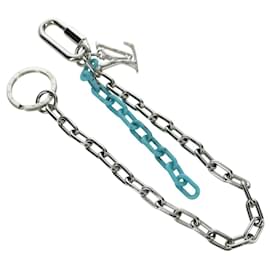 PORTACHIAVI A FORMA DI LV LOUIS VUITTON metallo tono argento MP2619 LV Auth BAZ740M