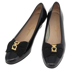 Salvatore Ferragamo Décolleté in Pelle 6 Nero Auth 174618A