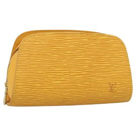 LOUIS VUITTON Pochette Dauphine PM Epi Giallo M48449 LV Auth BA12005