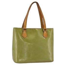 LOUIS VUITTON Borsa a Mano Monogram Vernis Houston Blu Baby M91005 LV Auth hk3630