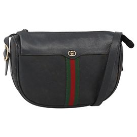 Bolso Sherry Line de PVC negro Micro GG Supreme de GUCCI 001 115 4001 Auth INZ097