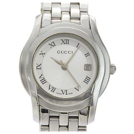 Gucci 5500L Quarz Analog Uhr aus Edelstahl