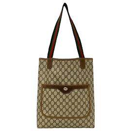 Borsa tote in pelle con logo GG della linea Sherry Vintage di Gucci