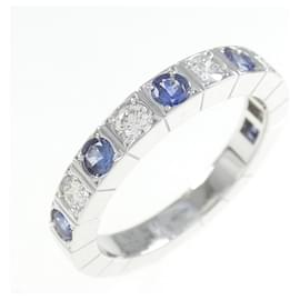Cartier Lanières 750 Weißgold Saphir Diamant Ring Größe 49