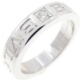 Bulgari Anello B.zero1 750 Oro Bianco Diamante Taglia 7