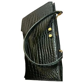 Céline Set di borsa e portafoglio in vera pelle di coccodrillo