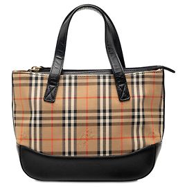 Borsa in tela a quadri Haymarket beige Burberry