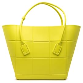 Bottega Veneta Tote Arco Medio in Gomma Opaca Gialla