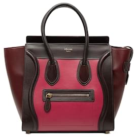 Borsa da viaggio Celine in pelle tricolore micro rosa - Céline