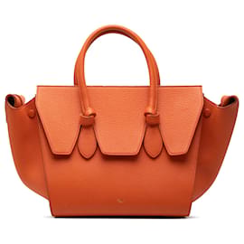 Céline Borsa a mano Celine in vitello grana arancione con nodo