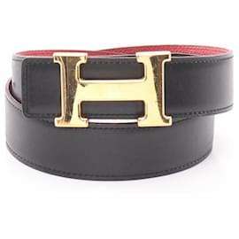 Cinturón de cuero reversible H Constance de Hermès para hombres