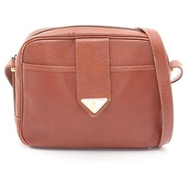 Borsa a spalla in pelle marrone Saint Laurent