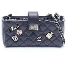 Borsa a Spalla Icon Phone Holder Matelassé 2.55 di Chanel