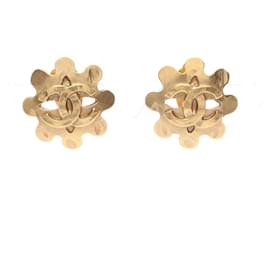 Orecchini a clip placcati in oro Chanel Coco Mark