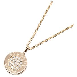 Bulgari Bvlgari Halskette aus 18K Roségold mit Diamanten und Onyx