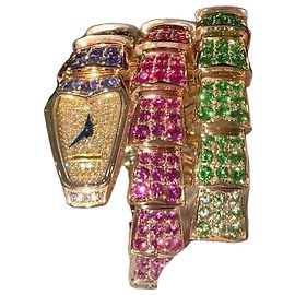 Orologio Bulgari Serpenti Serpenti 103315 Oro Rosa Diamanti e Zaffiri Rosa