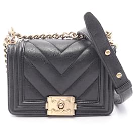Borsa a Spalla Chanel Boy Mini Chevron V-Stitch