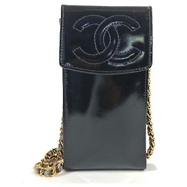 Borsa per telefono vintage Chanel con logo CC Coco