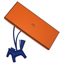 Bagcharm Rodeo PM bleu de France Milo Lambskin - Hermès