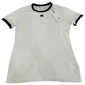 Camiseta Courrèges con detalle contrastante de algodón blanco - Courreges