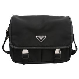 Borsa a tracolla nera Prada per uomo