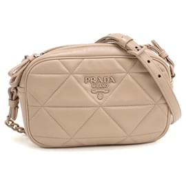 Borsa a tracolla in pelle rosa Prada