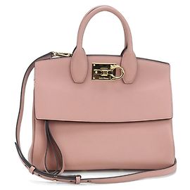Borsa tote in pelle di vitello rosa Salvatore Ferragamo