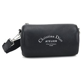 Borsa a spalla in pelle nera Christian Dior