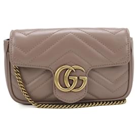Borsa a Spalla Gucci Mini GG Marmont Beige
