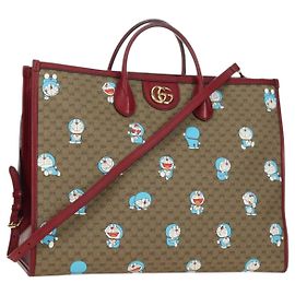 GUCCI GUCCI �~ Borsa Micro GG Supreme Doraemon PVC 2way 653952 Auth YKZ1325SAM