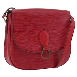 LOUIS VUITTON Borsa a Spalla Epi Saint Cloud GM Rossa M52197 LV Auth YKZ1214