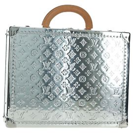 LOUIS VUITTON Monogram Specchio Cotoville 40 Baule Argento M20454 LV Auth yk20115SM